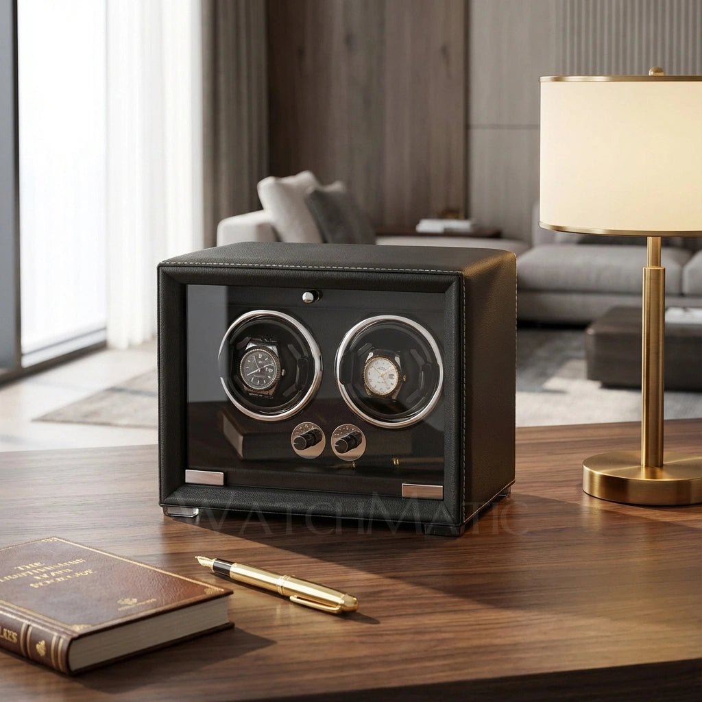 WatchMatic Lustro Double Watch Winder black 2slots - WatchMatic