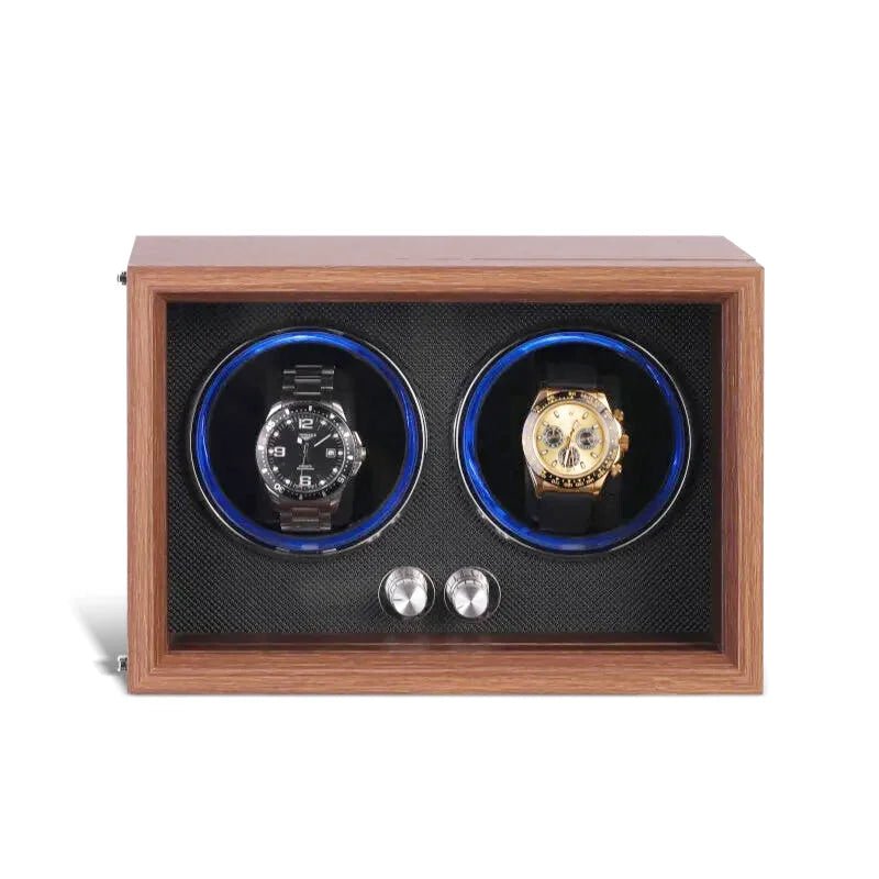 Orbis Wood Double Watch Winder - WatchMatic
